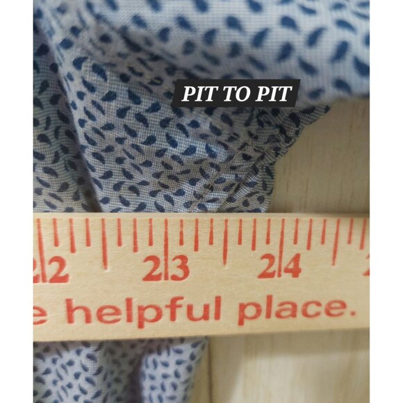 Michael Kors Men's Size XL Slim Fit Long Sleeve Button-Up Shirt Blue Pattern - Picture 7 of 10